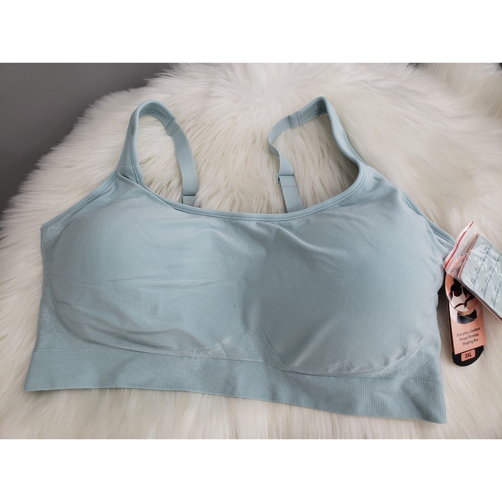 NEW 3XL SOFT SEA BLUE Shapermint Everyday Comfort Straps Wireless Shaping Bra - Picture 4 of 4